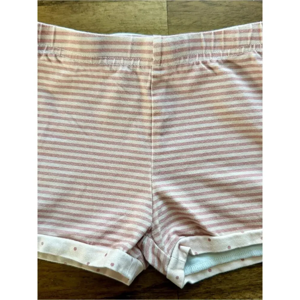 SweetHoney Girls Out To Play Set Soft Plum Dot 4T Knit Short Sleeve Shorts